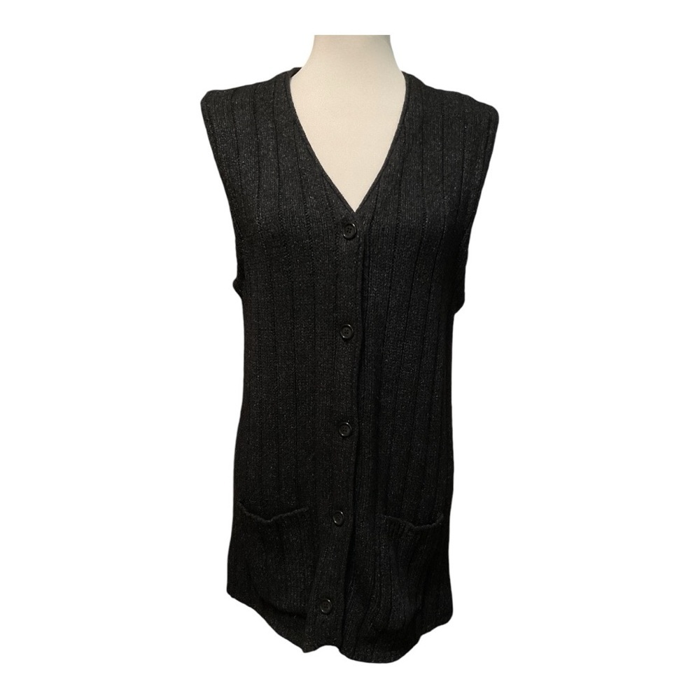 Calvin Klein x Bergdorf Goodman Lambswool Blend Ladies Sweater Vest Size M